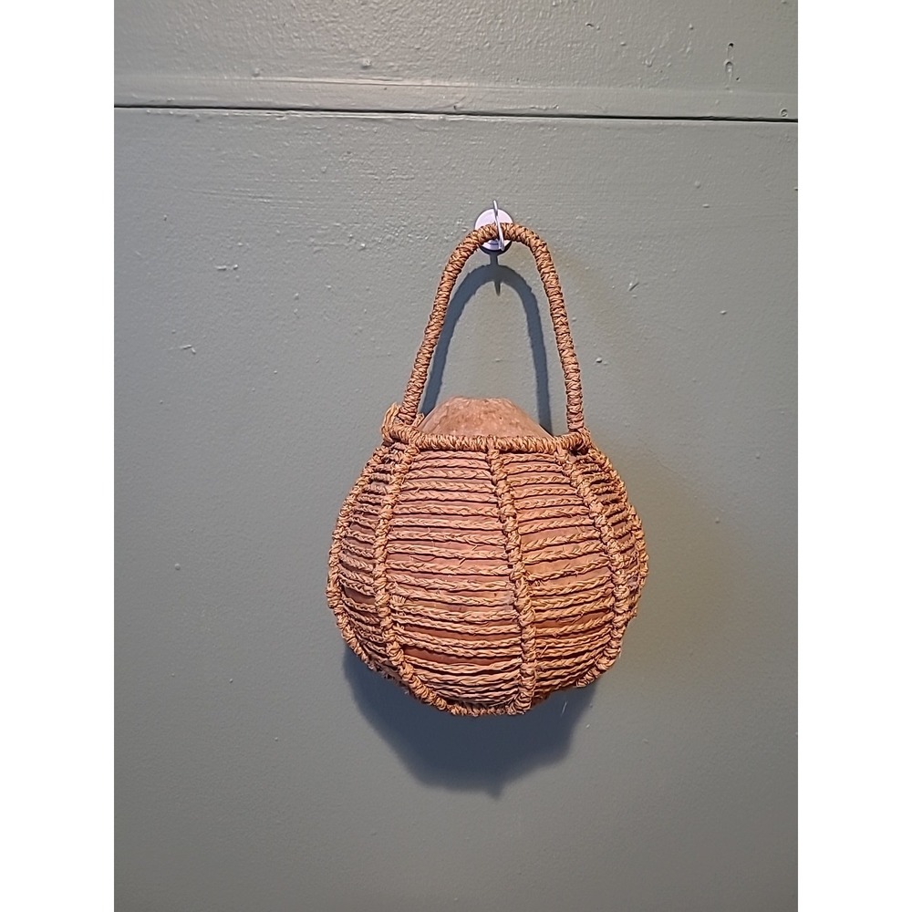 Basket Gourd Antique Wicker Container Vessel Primitive‎ African Rustic Decor